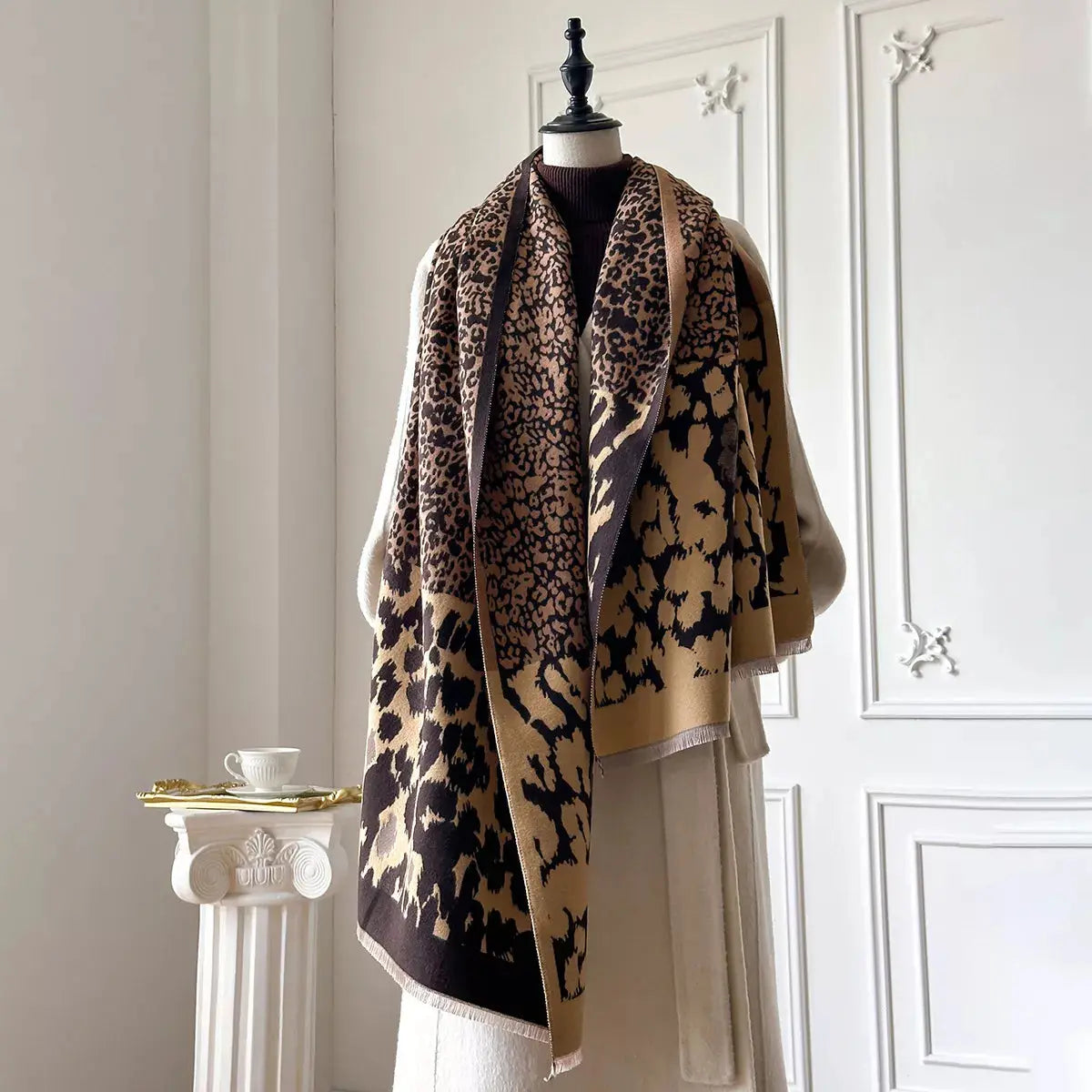 Leopard Print Winter Scarf Simply Love