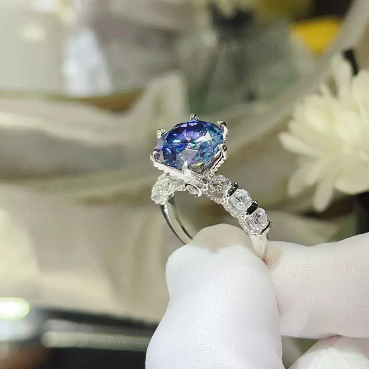 5 Carat Moissanite 6-Prong 925 Sterling Silver Ring Simply Love