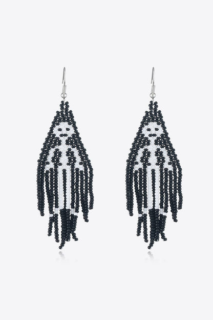 Stylish beaded drop earrings