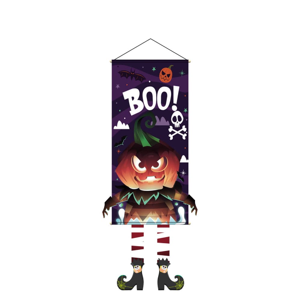 Halloween-themed assorted hanging decorations (2-piece set)