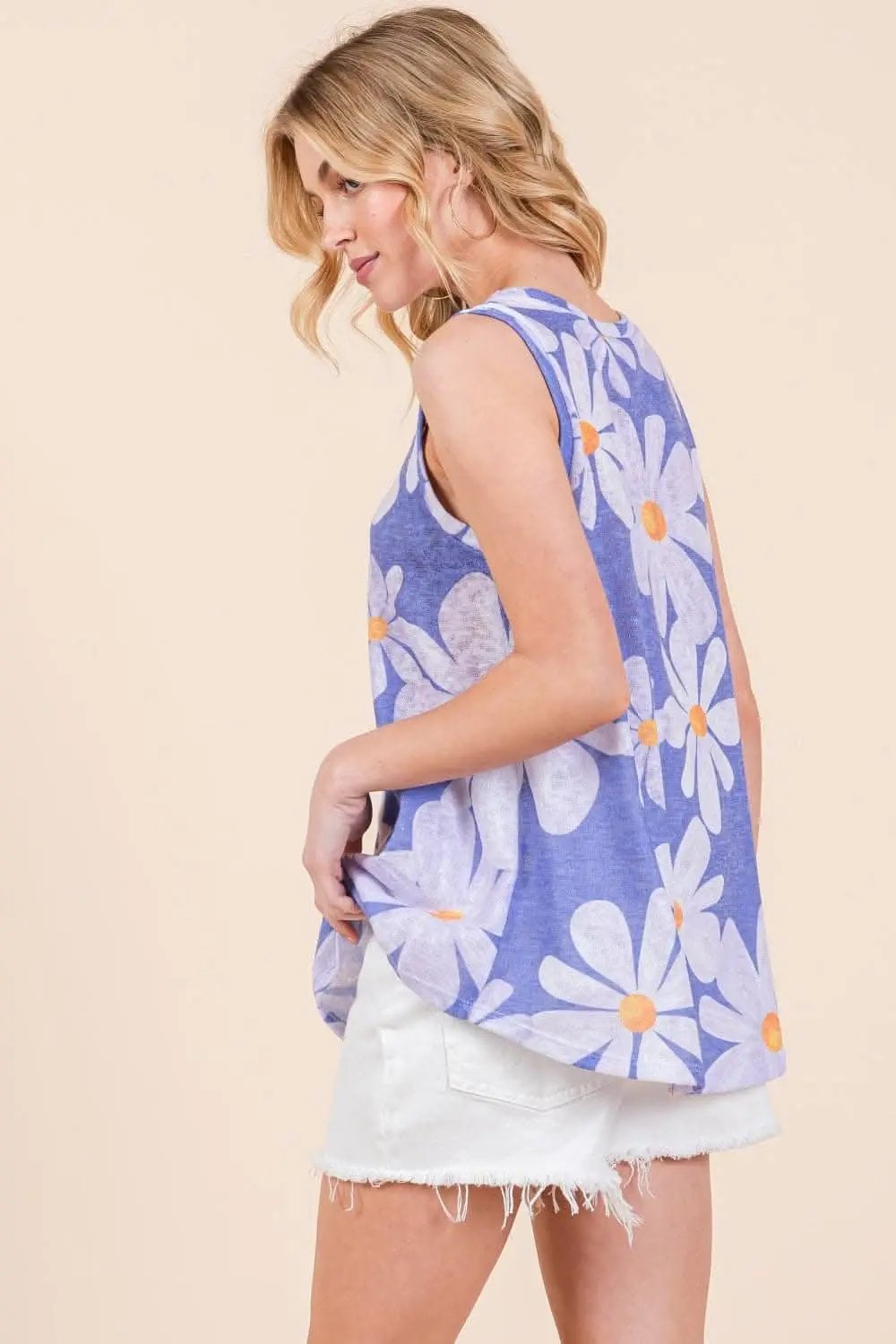 BOMBOM floral tank top - soft fit - Love Salve 