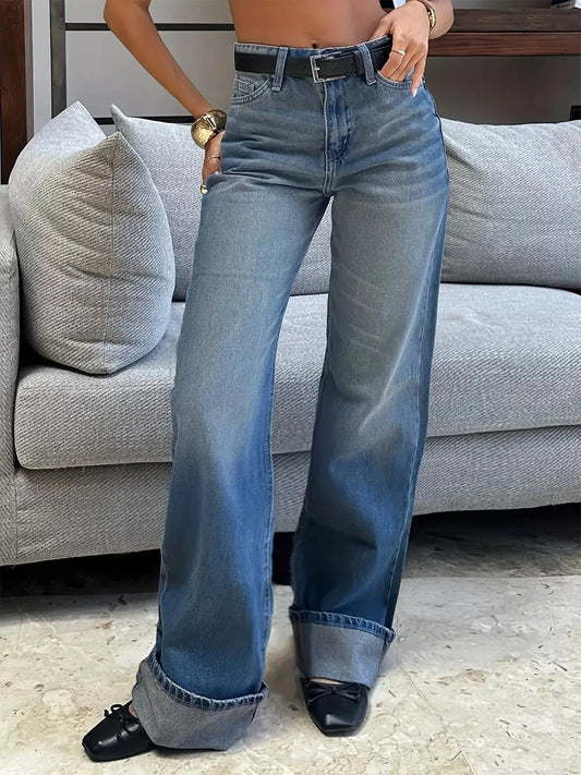 Washed Wide Leg Jeans Simply Love
