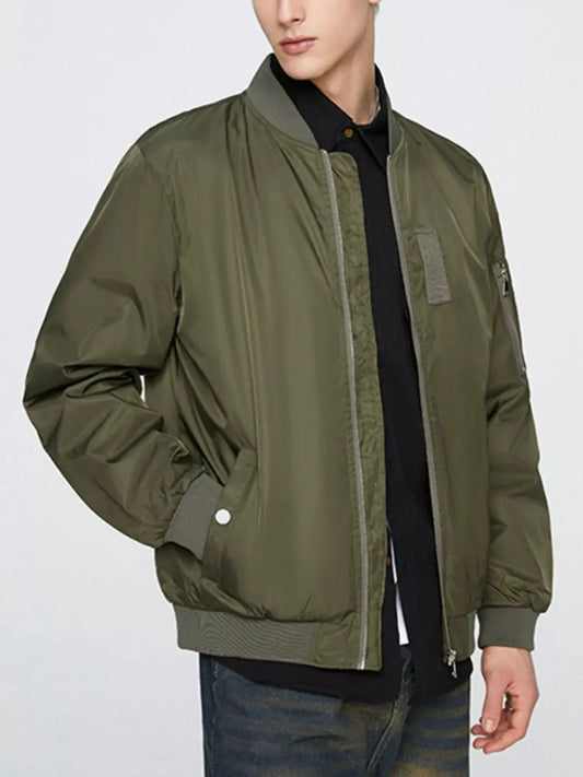 Men's Plus Size Zip Up Lightweight Bomber Jacket Simply Love
