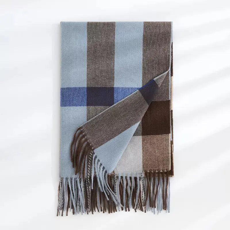 Plaid Tassel Scarf Simply Love