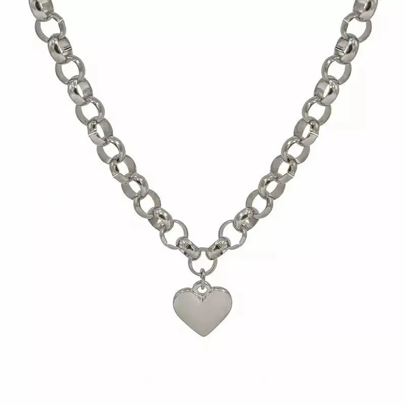 Heart Pendant Toggle Clasp Chain Necklace Simply Love