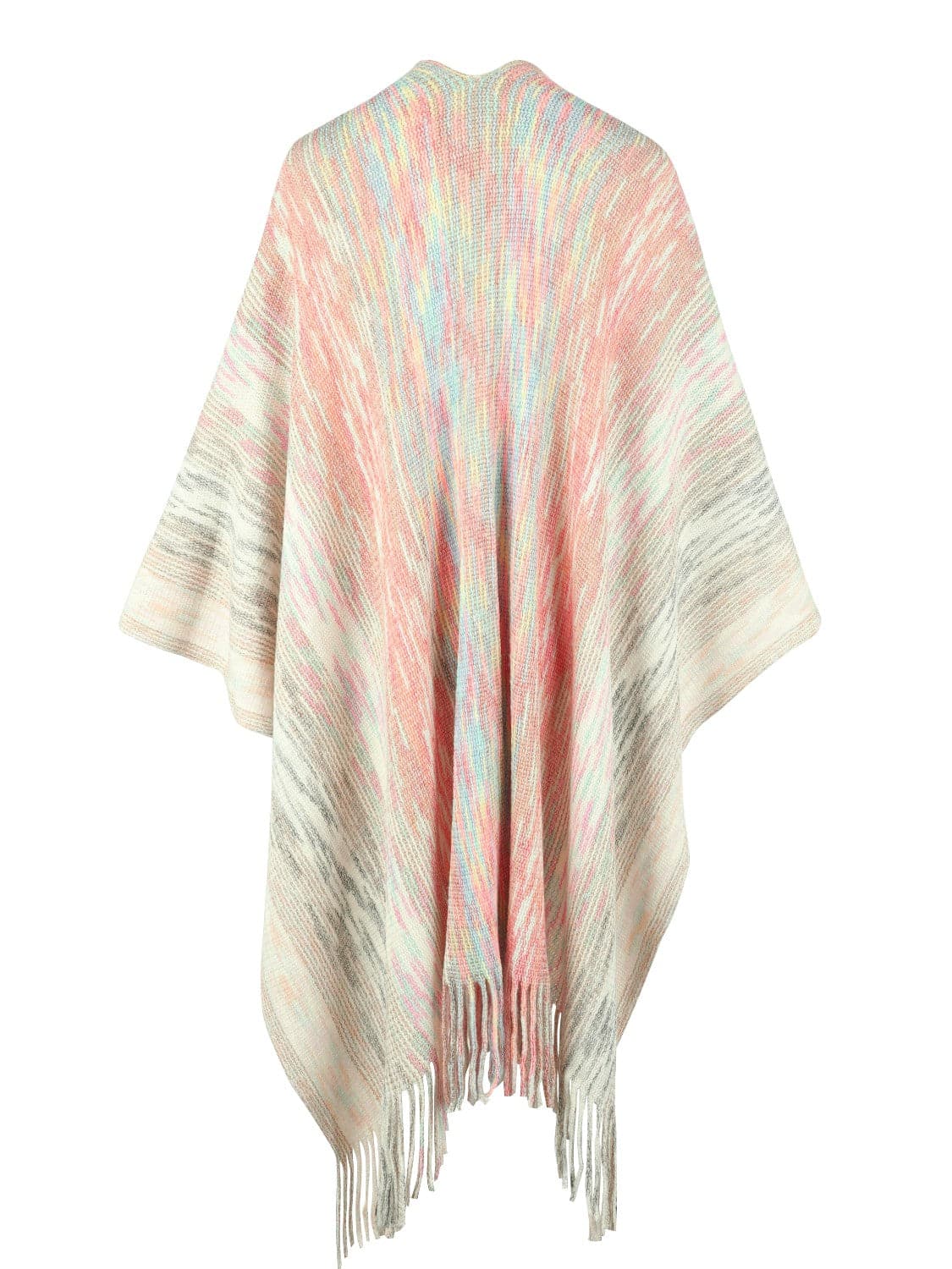 Heathered Fringe Hem Poncho.