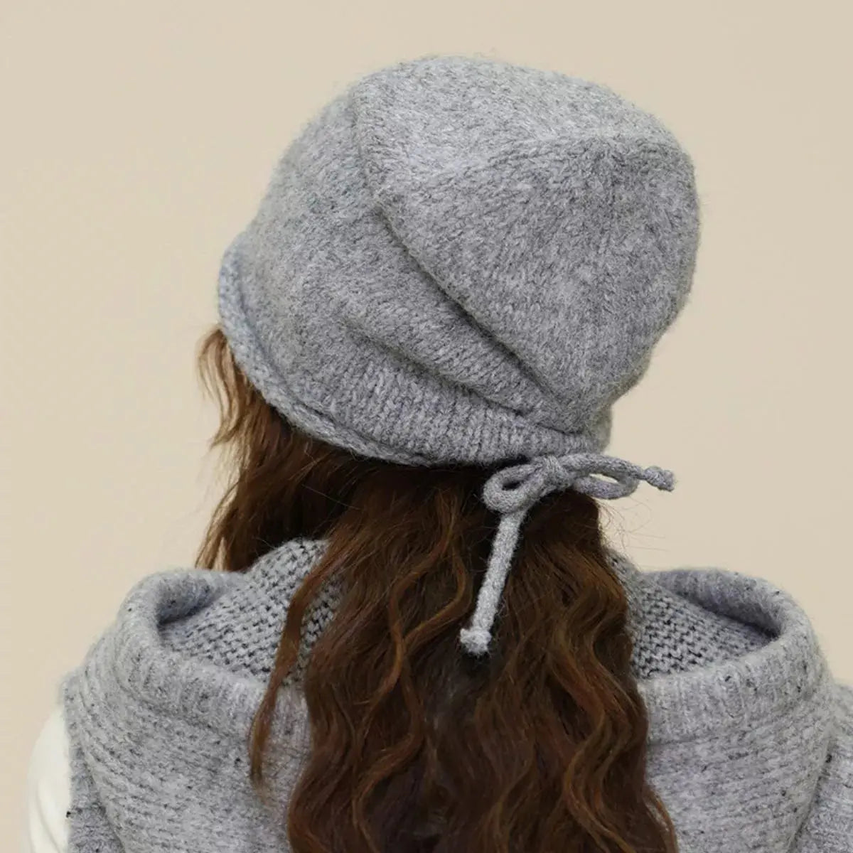 Plaid Trim Knit Hat Simply Love