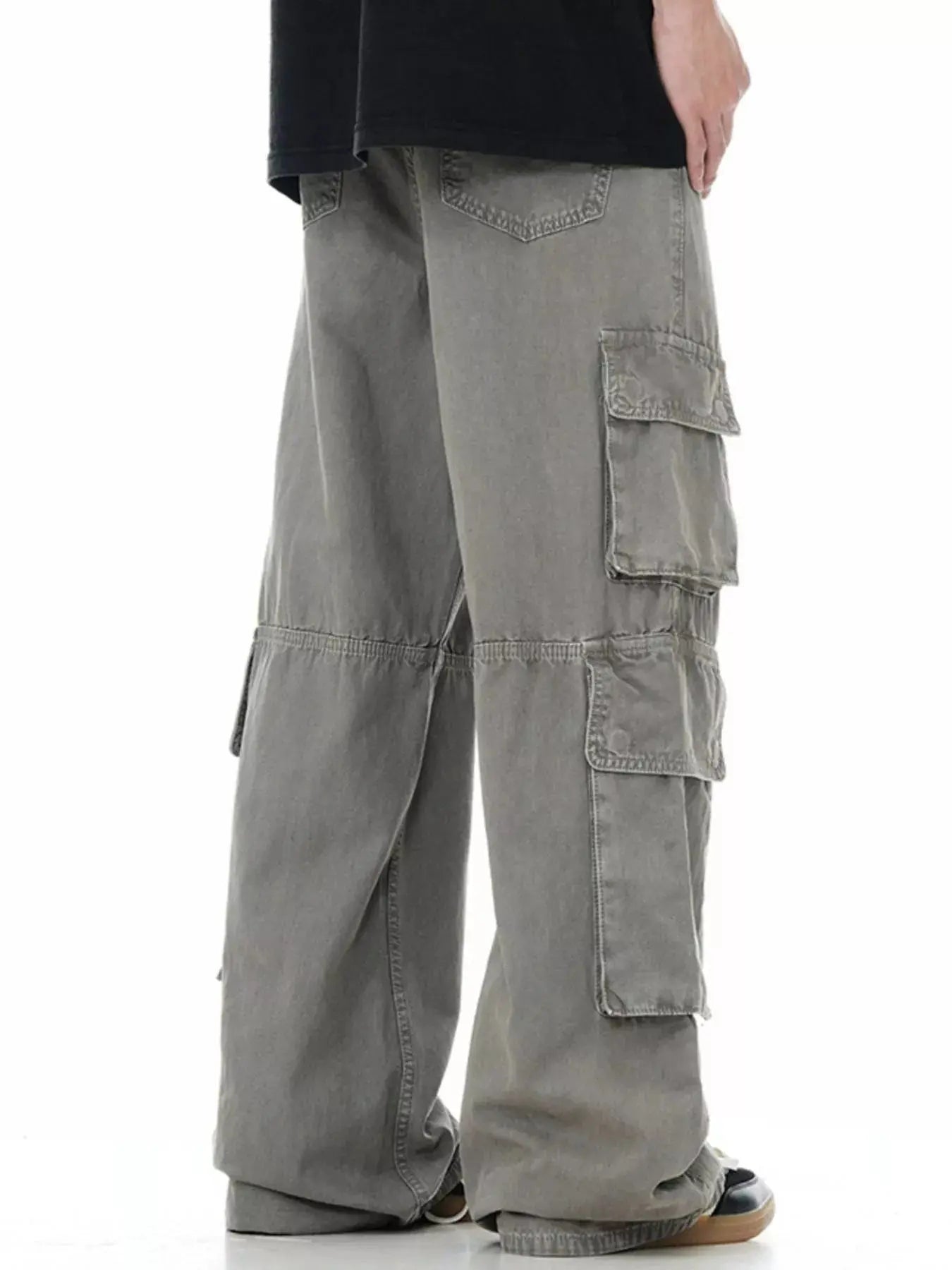 Men's Loose Fit Cargo Pants Olive With Multiple Utility Pockets Simply Love