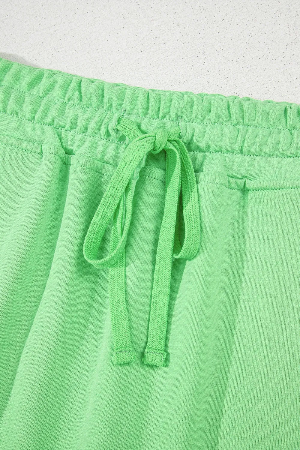 Drawstring Solid Mini Skort