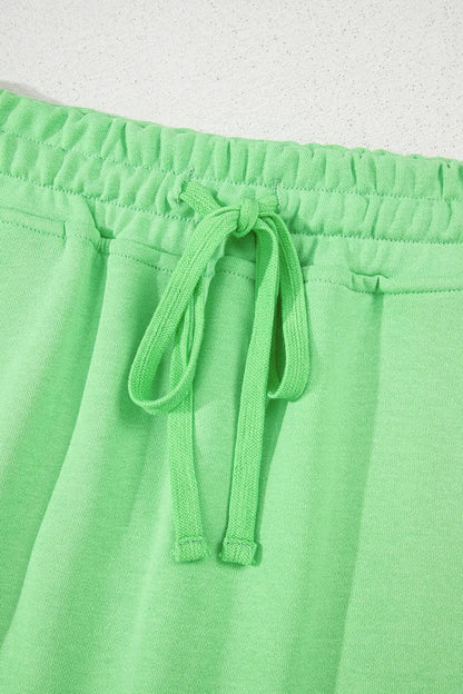 Drawstring Solid Mini Skort