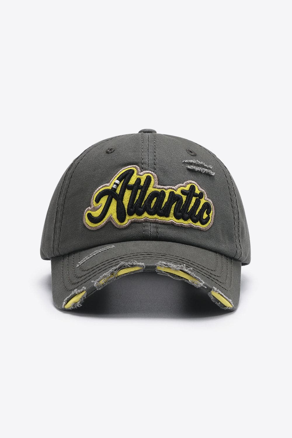 ATLANTIC Graphic Distressed Baseball Cap.