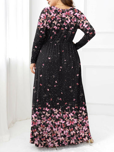 Plus Size Round Neck Maxi Dress with PocketsStay Stylish and Comfortable with Our Plus Size Round Neck Maxi Dress
 
 
Style: Casual
 
Neckline: Round neck
 
Length: Maxi
 
Features: Basic style with A-line hemLove Salve Size Round Neck Maxi Dressplus