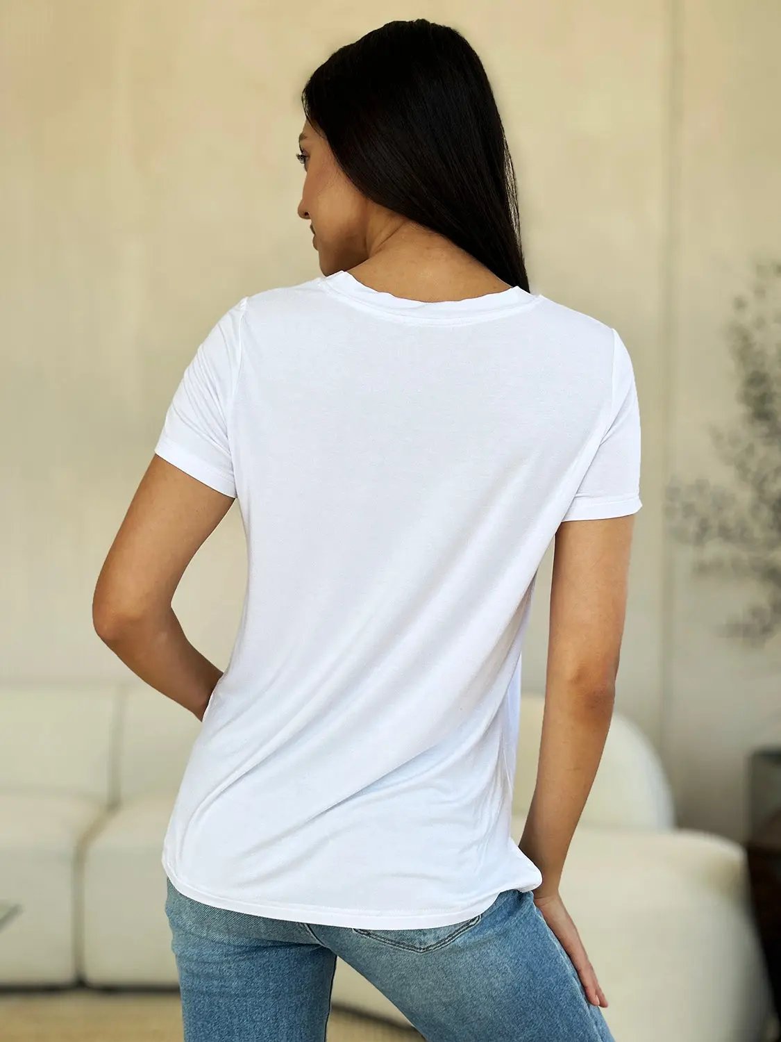 Basic Bae Full Size Round Neck Short Sleeve T-Shirt - Love Salve