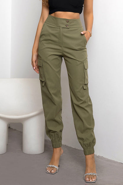 Street Sleek High Waist Cargo Joggers
