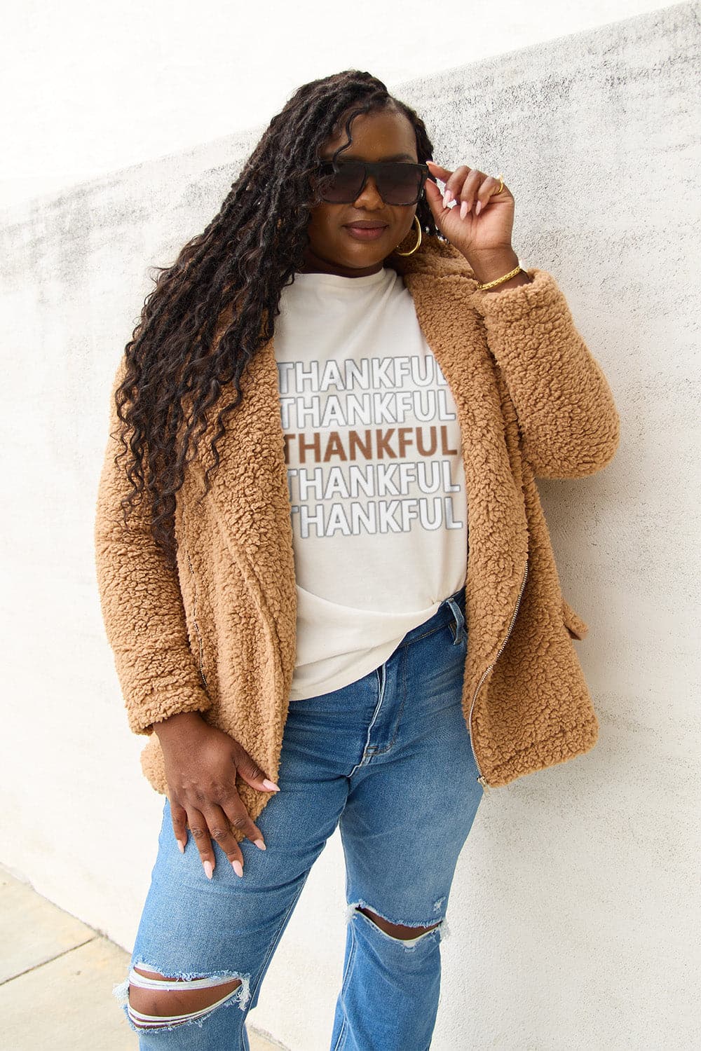 Simply Love Full Size THANKFUL Short Sleeve T-Shirt.