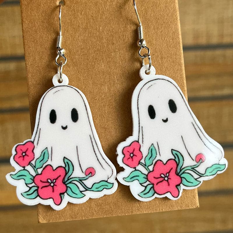 Spooktacular Halloween Acrylic Dangle Earrings