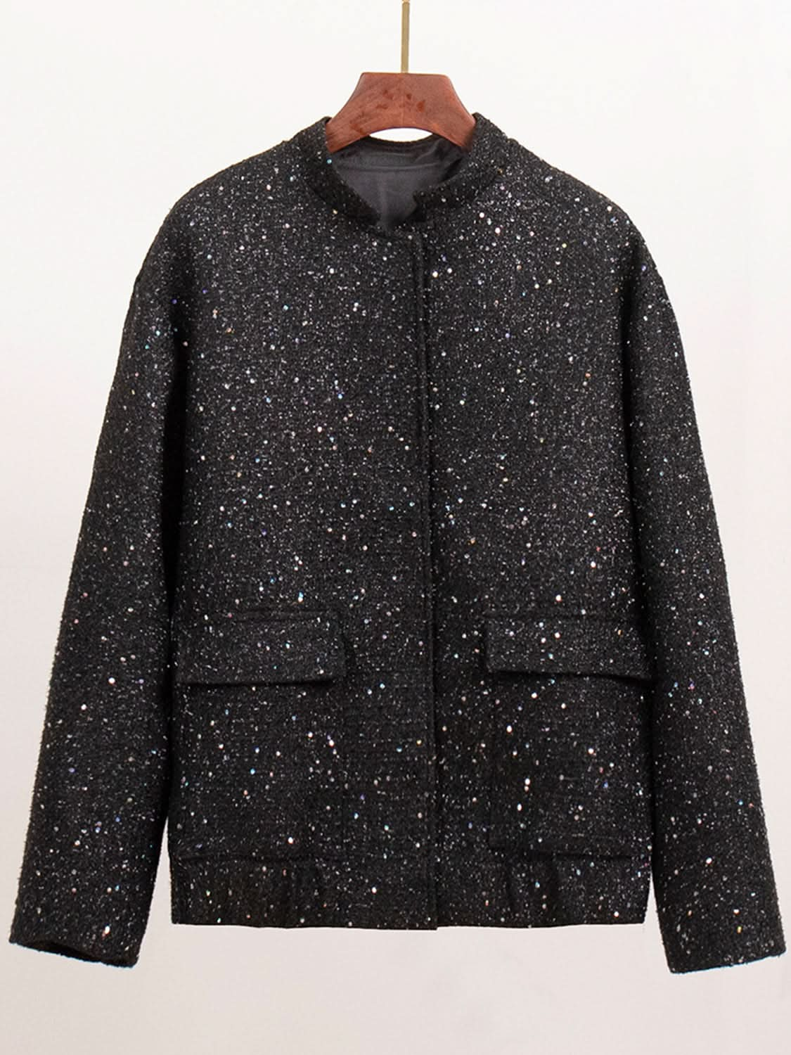 Sparkling Sequin Pocketed Jacket