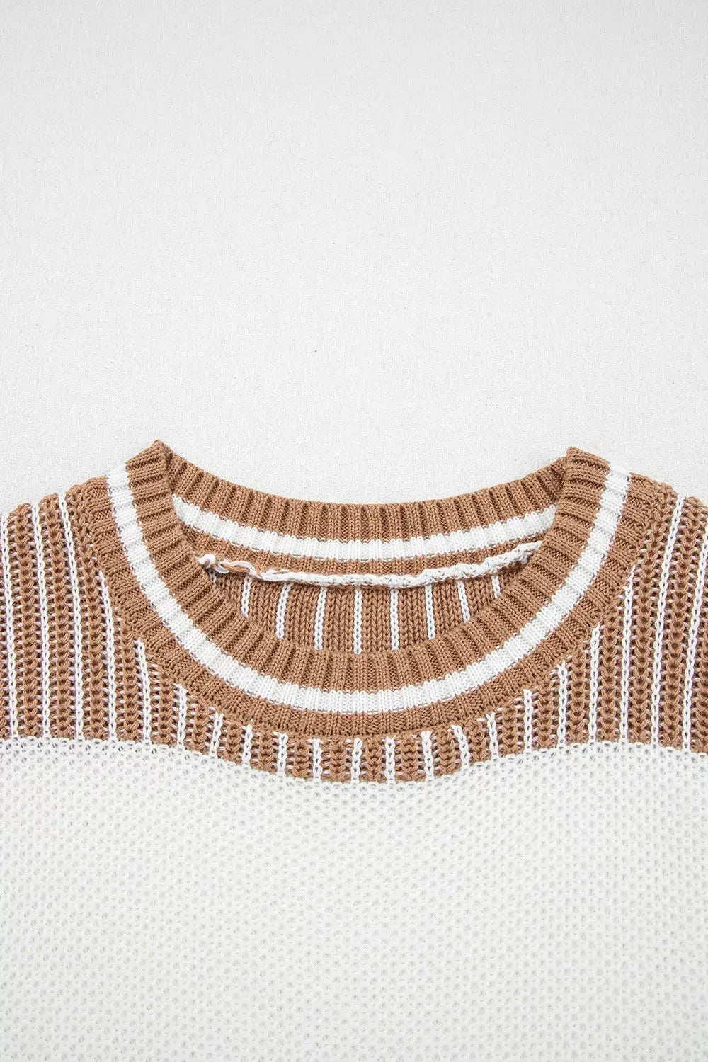 Striped Knit Long Sleeve Sweater Simply Love