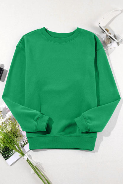 Round Neck Long Sleeve Sweatshirt.