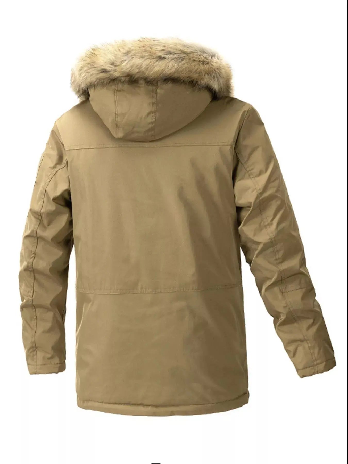Mens Plus Size Fur Hooded Winter Parka Coat With Pockets Simply Love