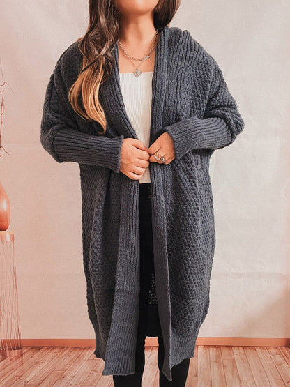 Open Front Longline Cardigan.