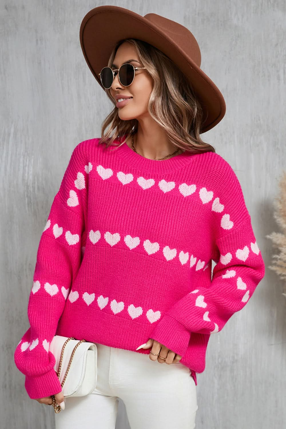 Heartwarming angel wings round neck long sleeve sweater