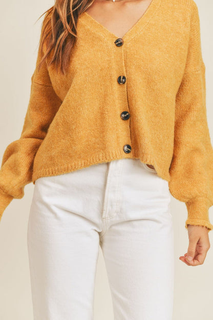 Cozy button-down long sleeve cardigan for stylish layering