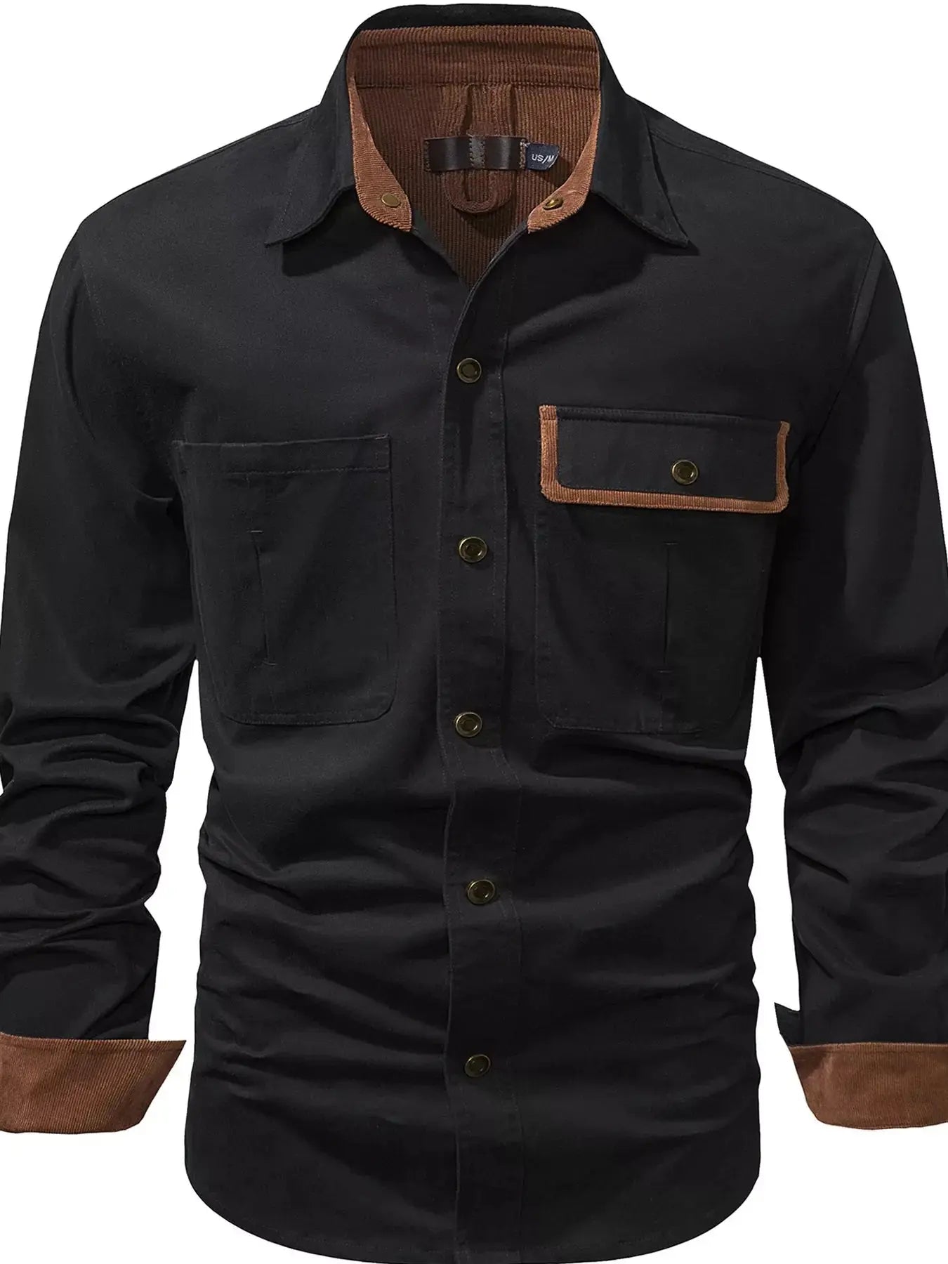 Men's Casual Long Sleeve Button-Down Shirt with Pockets Simply Love