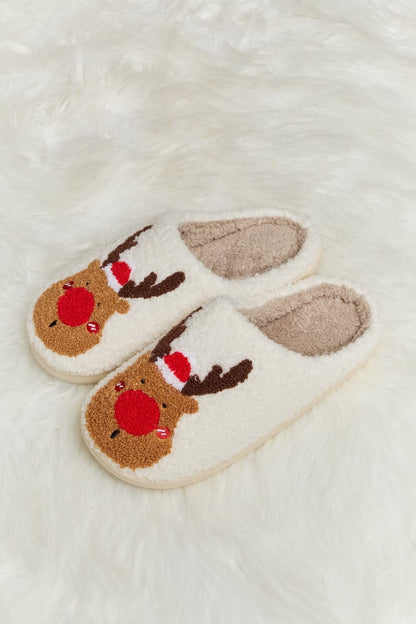 Melody Rudolph Print Plush Slide Slippers.