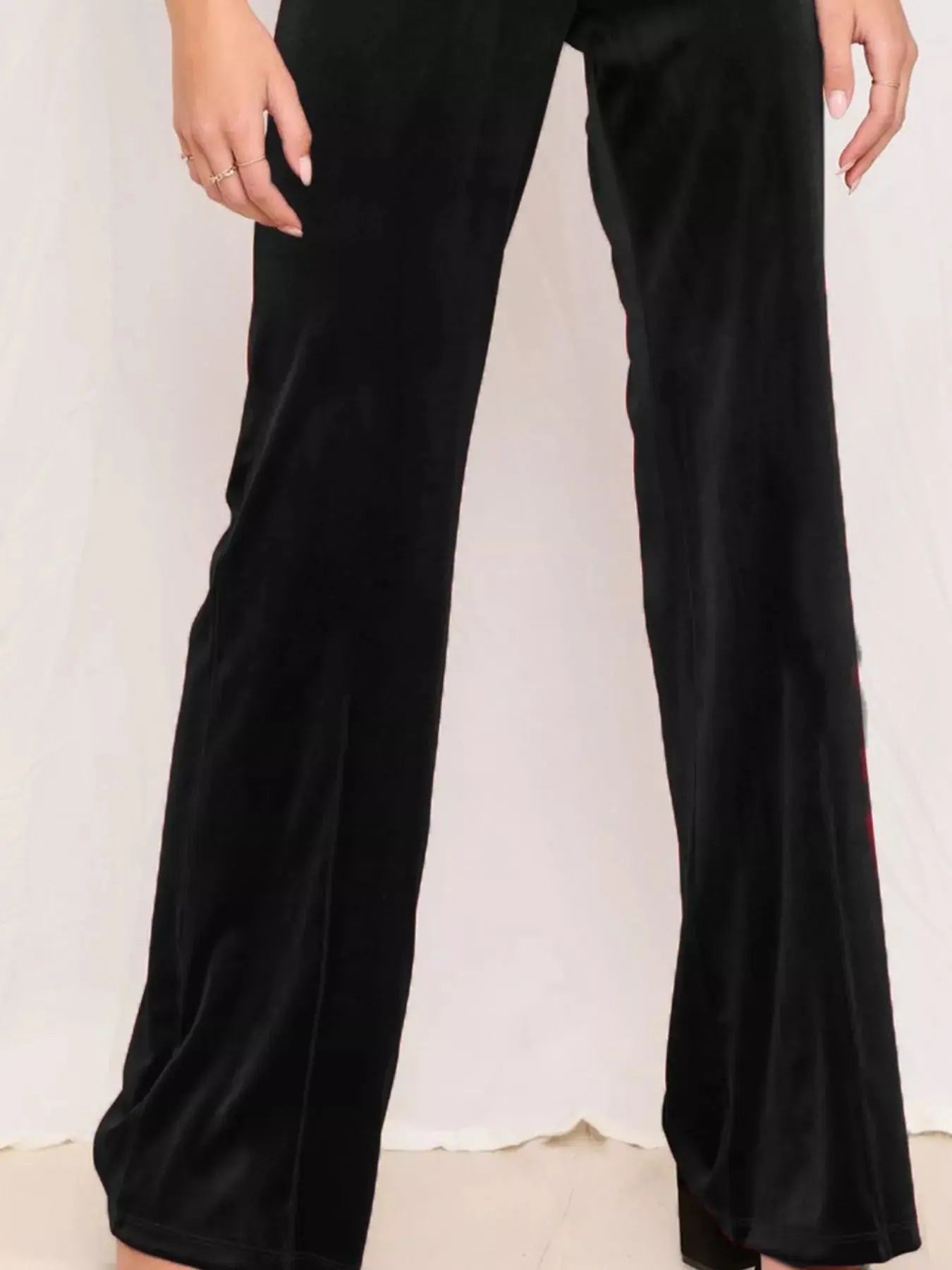 Full Size Velvet Wide Leg Pants Plus Size Simply Love