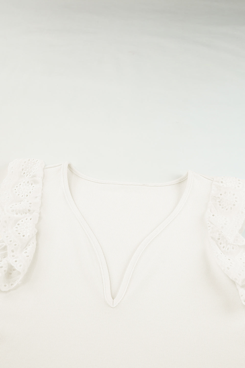 Deep V Lace Butterfly Sleeve Top Coco’s Tee Boutique