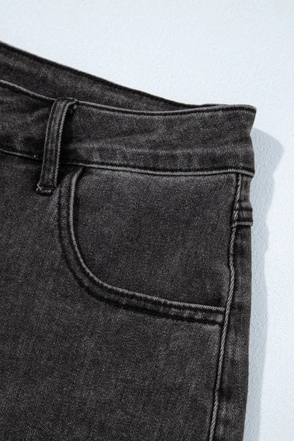Simply Love: Raw Hem High-Waist Denim Shorts