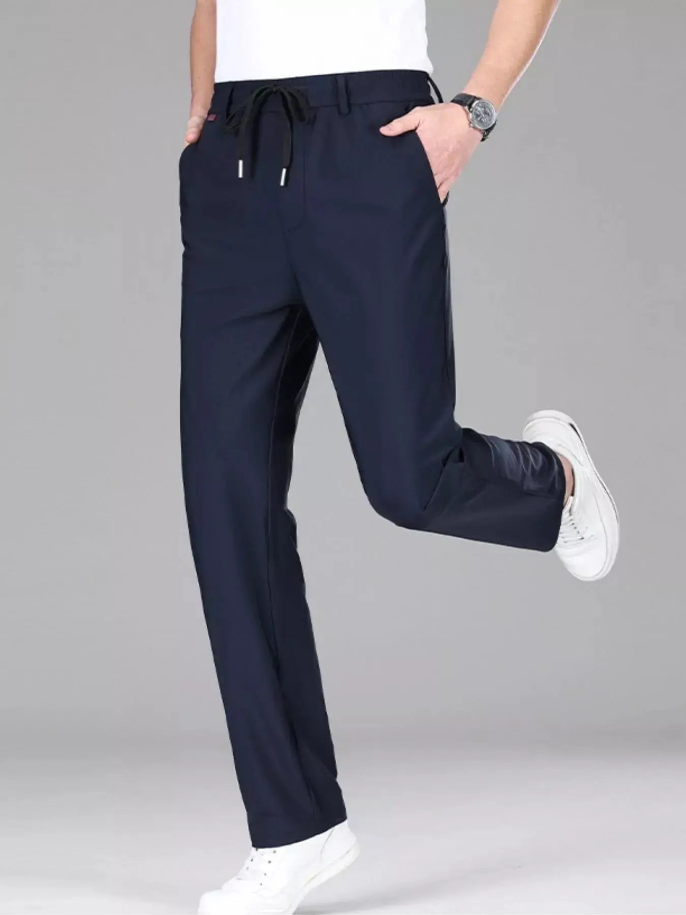 Men's Plus Size Lightweight Drawstring Casual Pants Simply Love