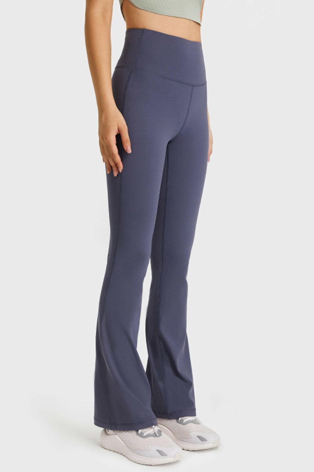 Elastic Waist Flare Yoga Pants.