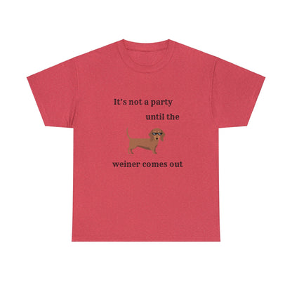Dachshund Weiner Party Short Sleeve Tee