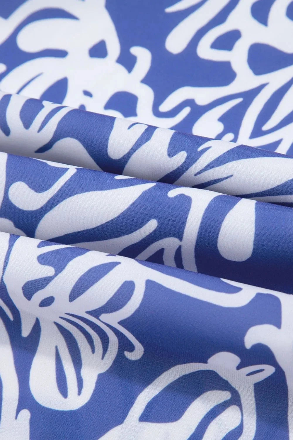 Floral Print Spaghetti Strap High Waist Dress Simply Love