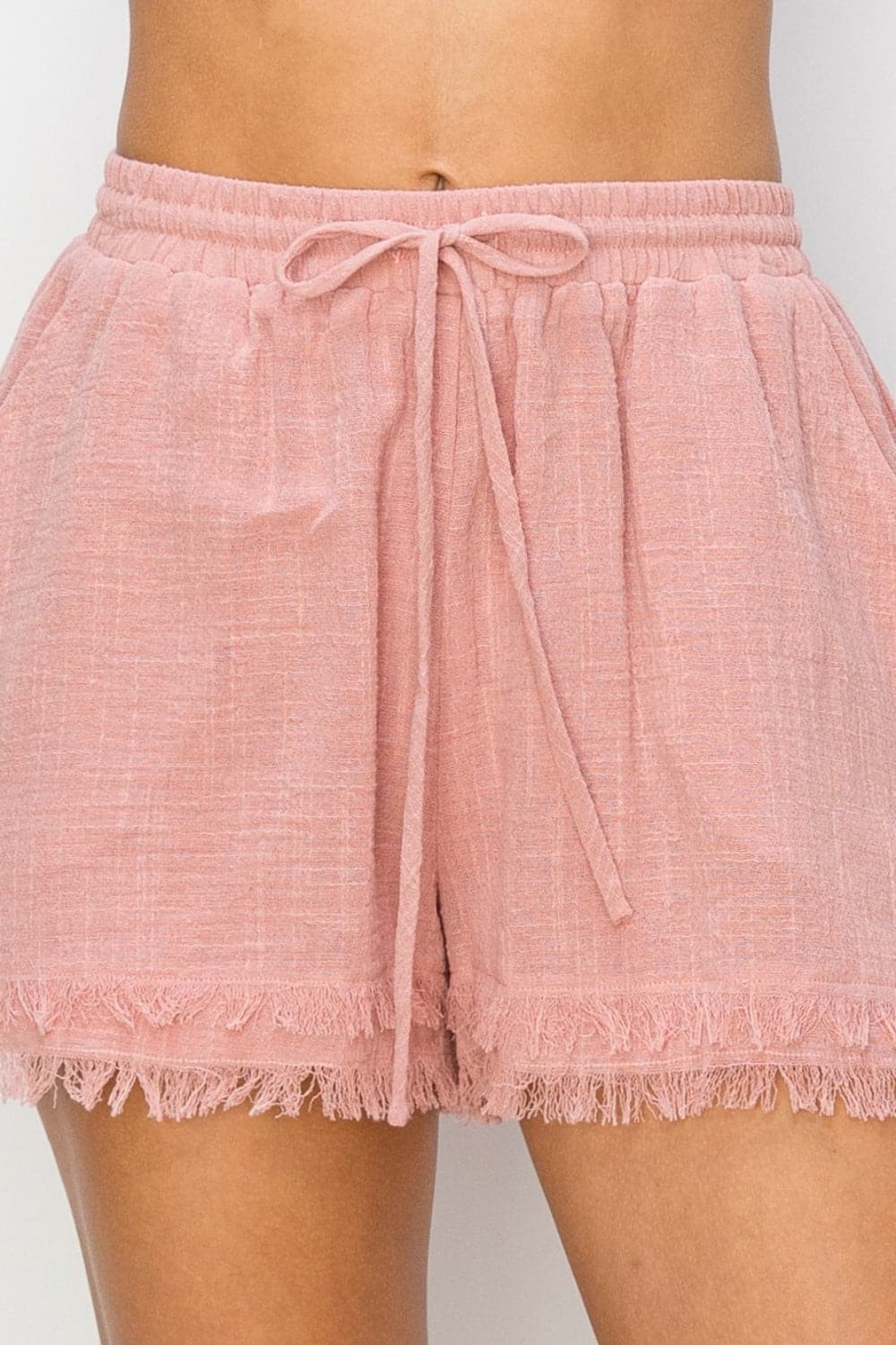 HYFVE Drawstring Frayed Shorts.