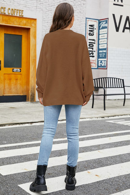 Round Neck  Long Sleeve Sweater.