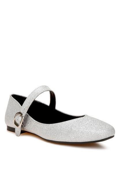 Herma glitter ballerinas with buckle