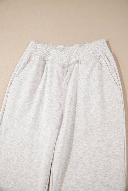 Light grey wide leg lounge pants