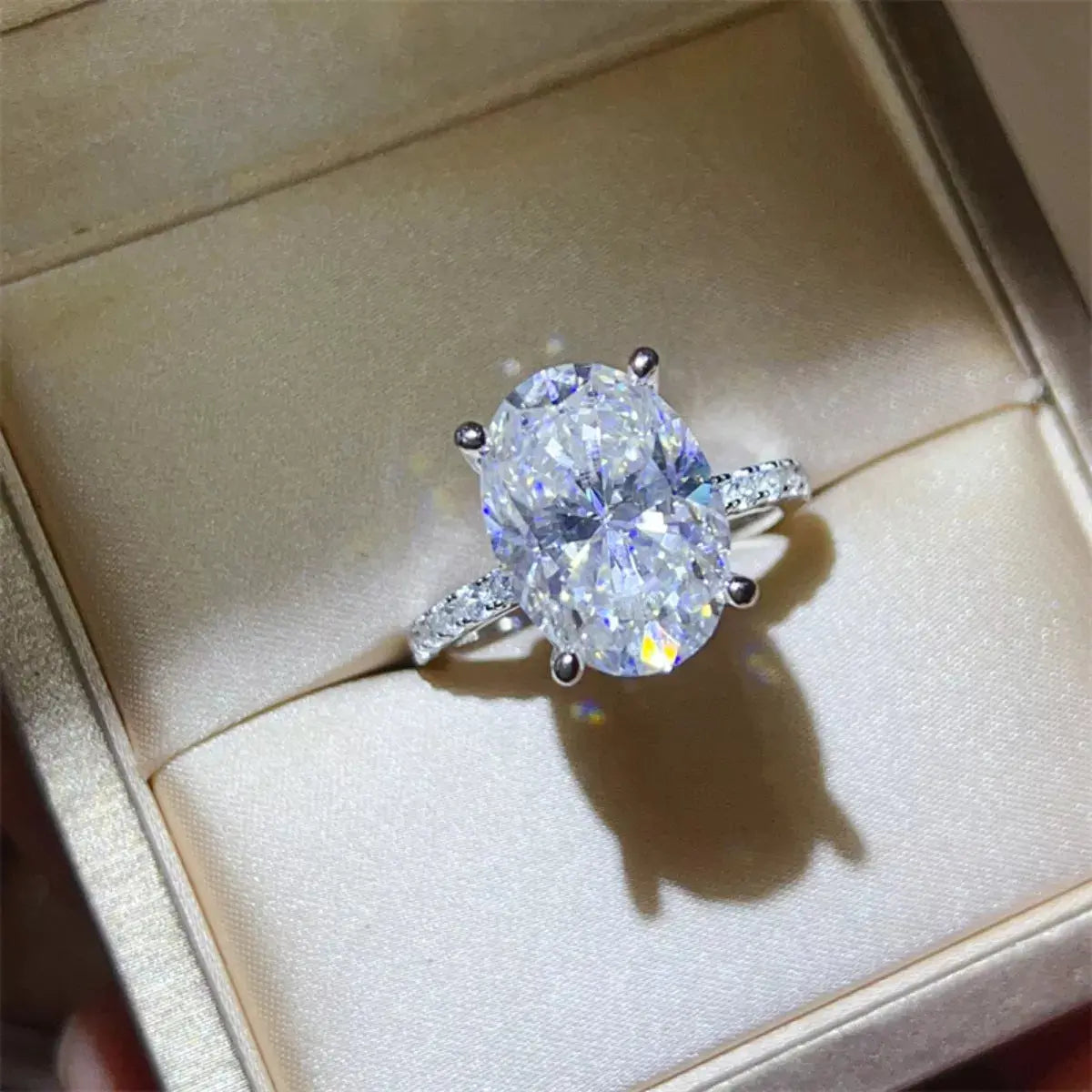 8 Carat Moissanite 925 Sterling Silver Ring Simply Love