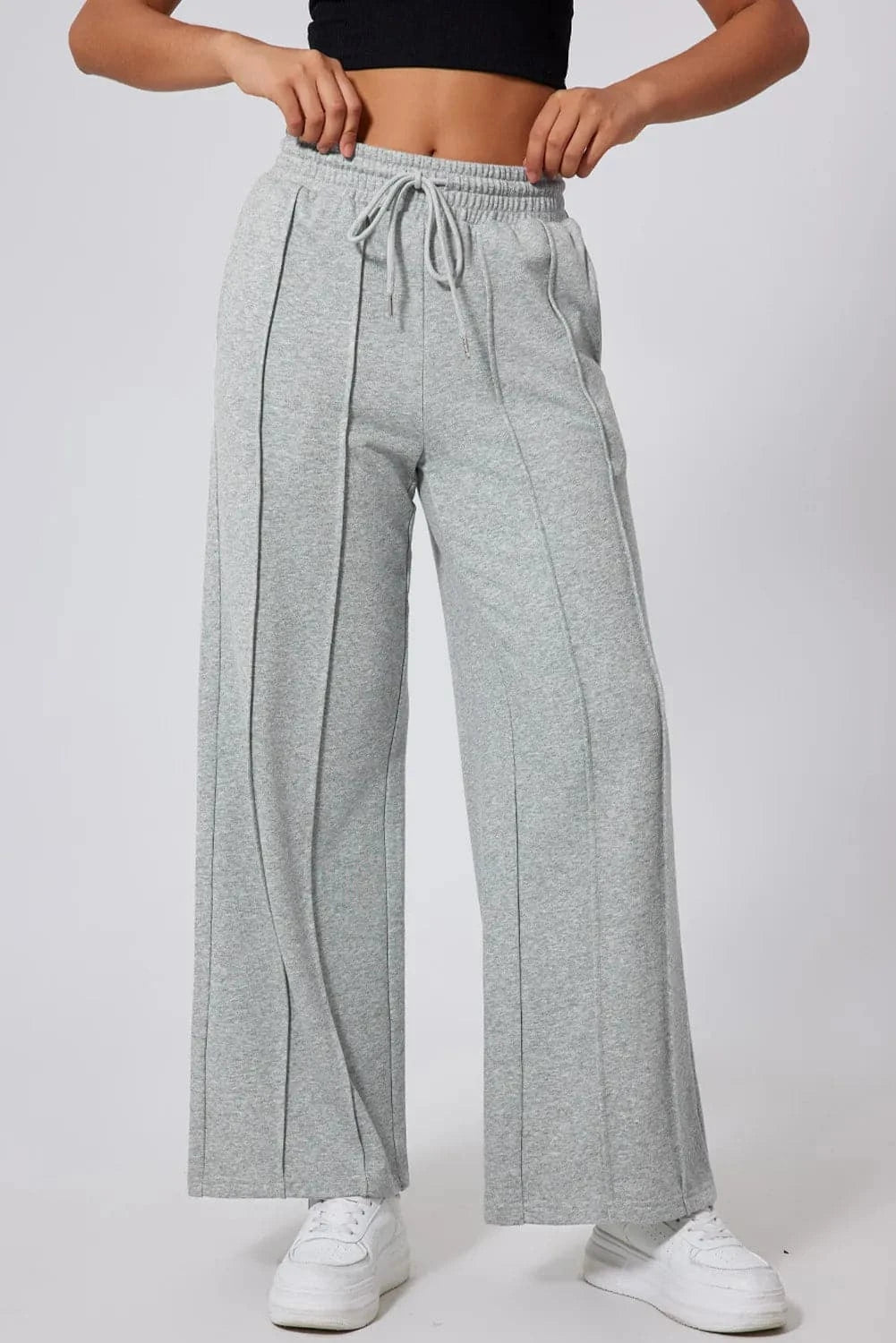 Drawstring Wide Leg Active Pants.