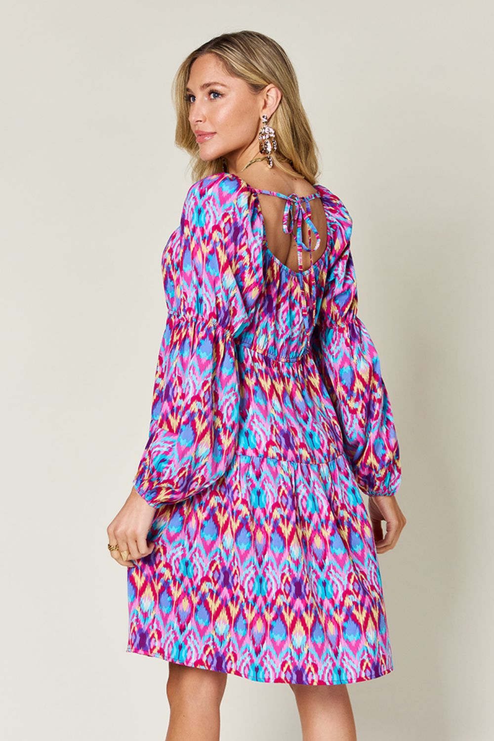 Double Take: Long Sleeve Print Dress