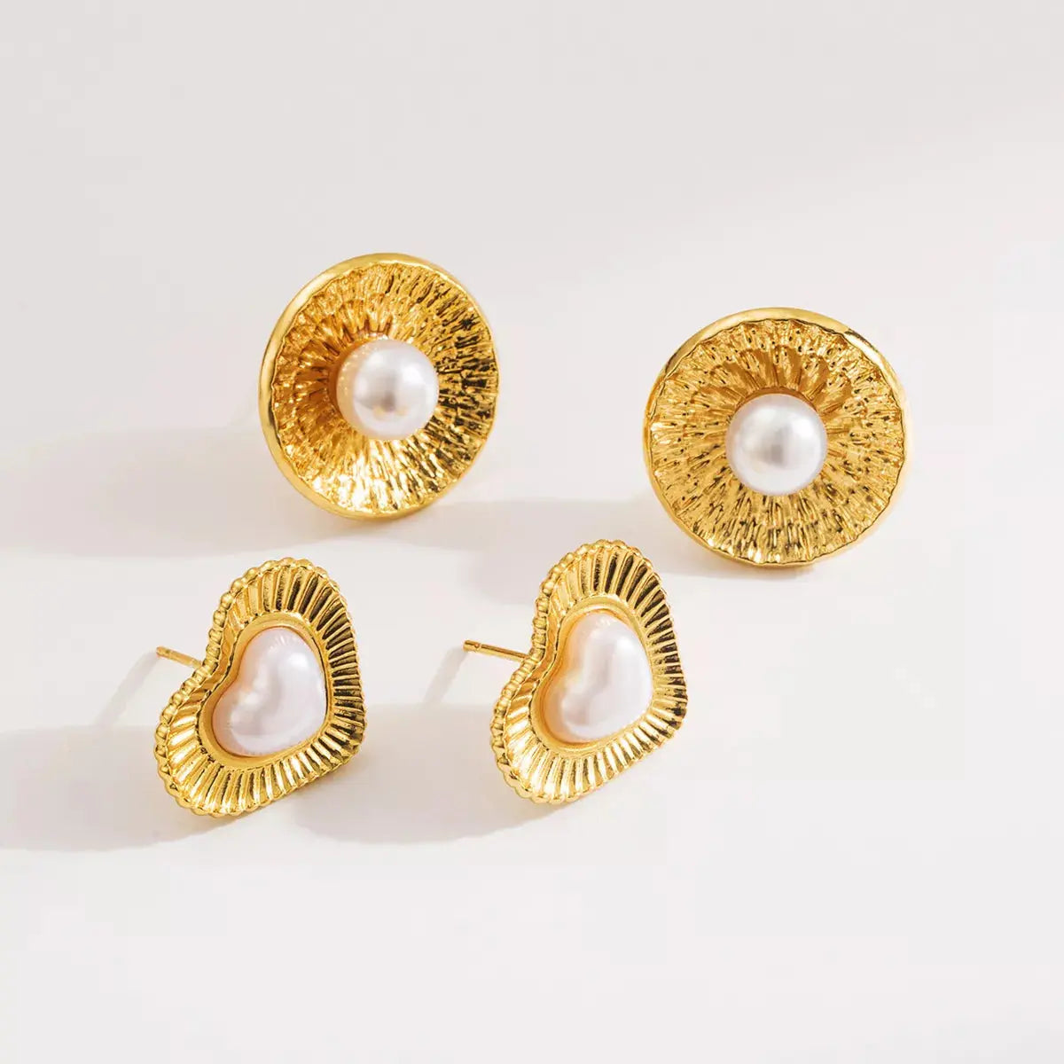 18K Gold-Plated Stud Earrings Simply Love