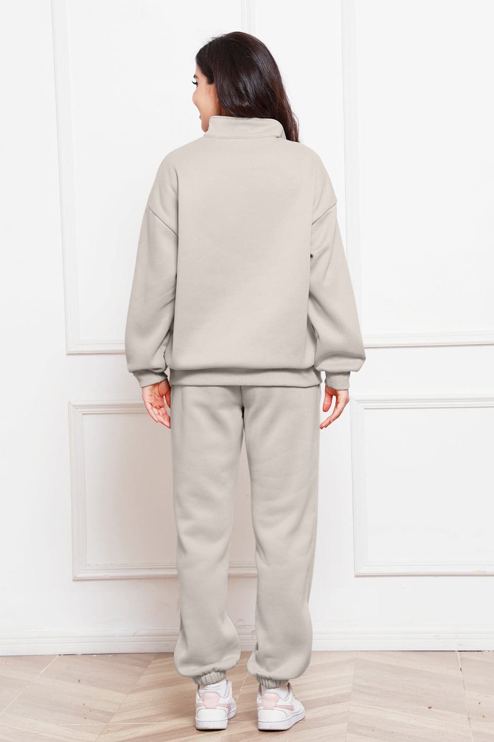 Half Zip Long Sleeve Sweatshirt and Pants Set.