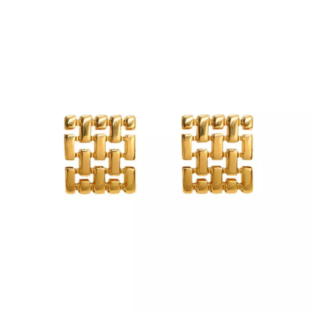 18K Gold-Plated Geometric Stud Earrings Simply Love