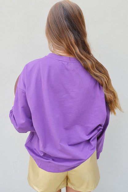 Tillandsia purple rugby pullover