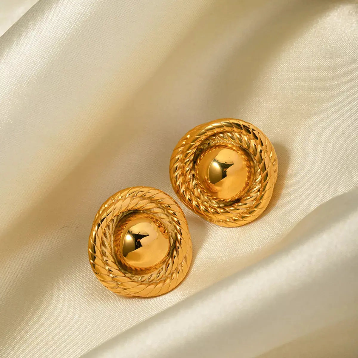 Twisted Rope Circle Stud Earrings Simply Love
