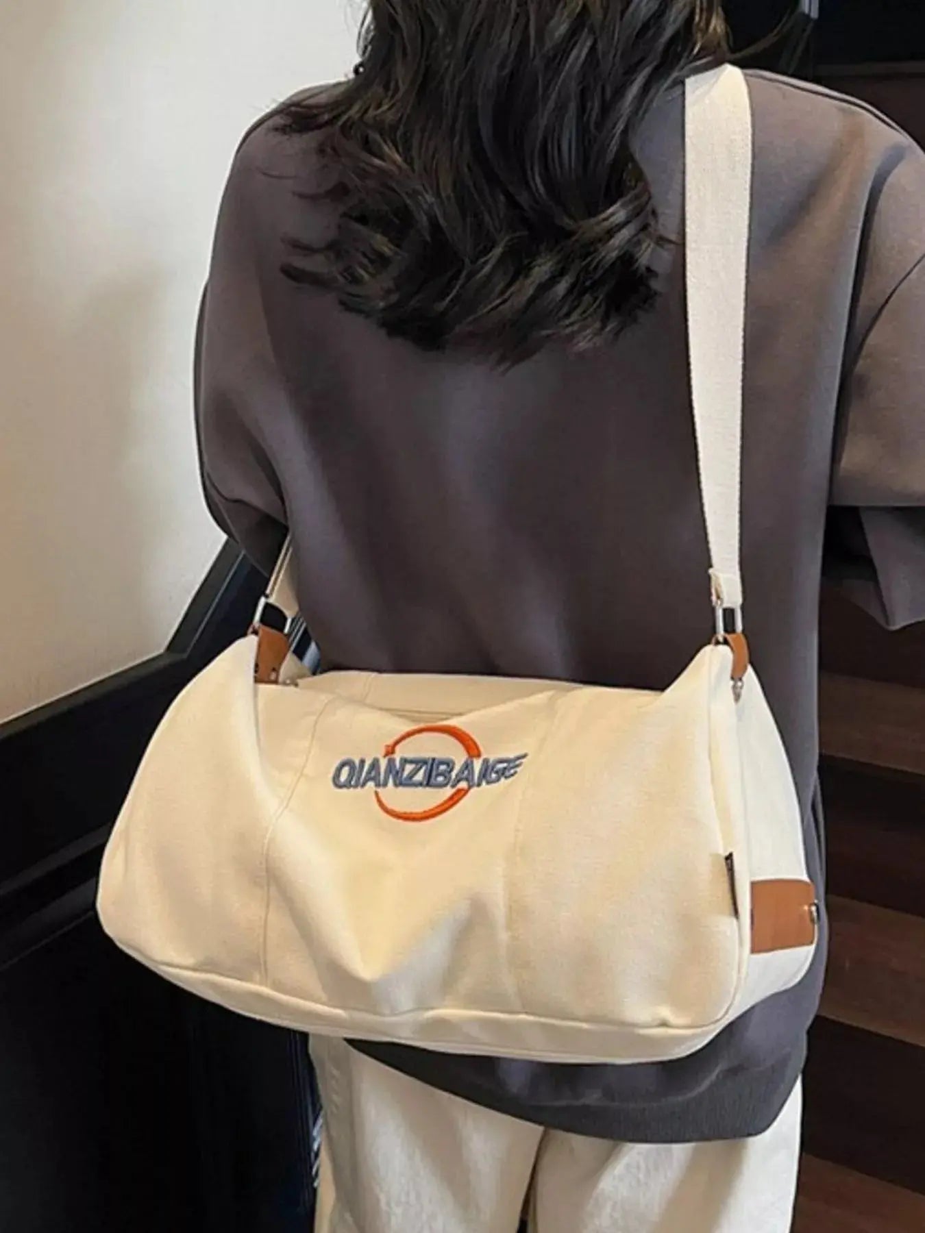 Canvas Duffel Bag with Adjustable Shoulder Strap Simply Love