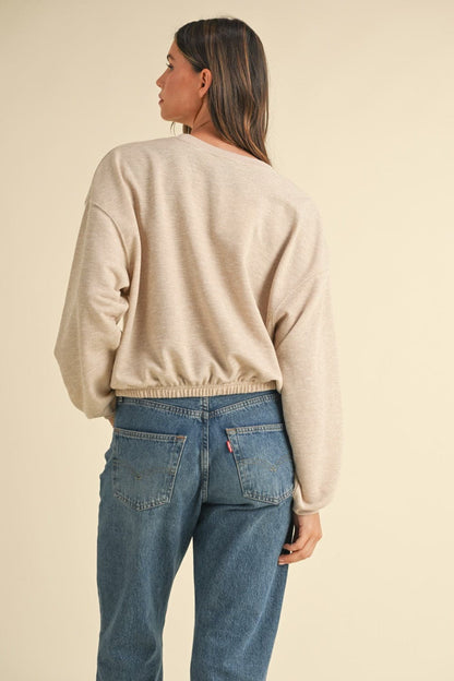 Malibu vintage crop sweatshirt